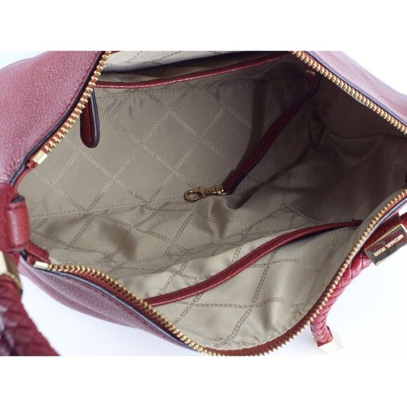 Michael Kors Lexington Burgundy Pebbled Leather Shoulder Bag main image 0